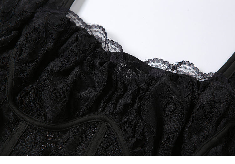 AUDREY LONG BLACK SEXY LACE