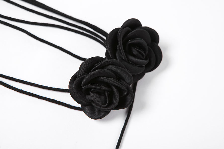 CELESTE HALTER NECK FLOWER ROSE TOP