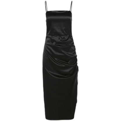 VIVIAN PETITE BLACK SILK DRESS