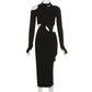 CHARLOTTE SEXY HIGH SLIT SOLID COLOR LONG DRESS