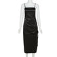 VIVIAN PETITE BLACK SILK DRESS